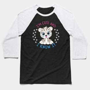 I'm Cute and I know it Cookie Sweet little tiger cute baby outfit Baseball T-Shirt